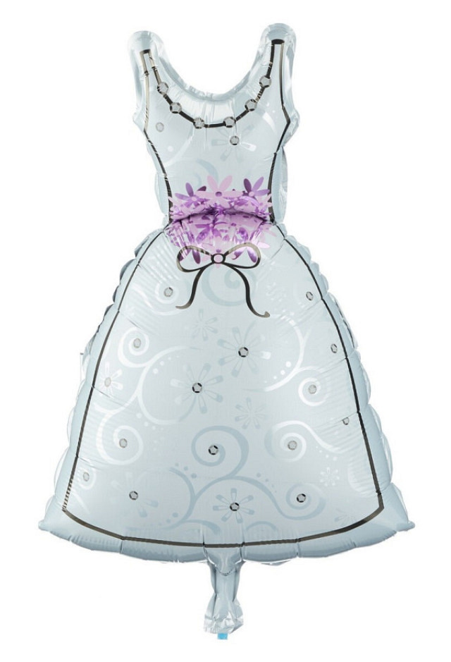 Folienballon Hochzeit Kleid Braut 80
