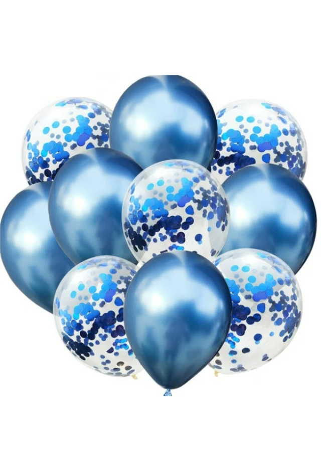 Ballon Bouquet Konfetti Blaumix