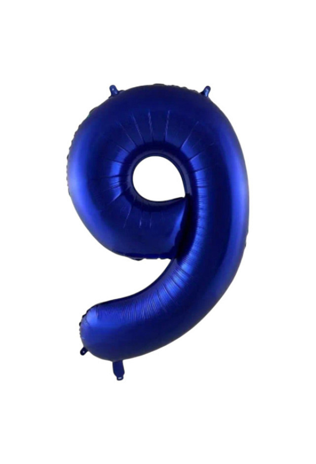 Folienballon Zahl 9 Dunkelblau 40 Zoll
