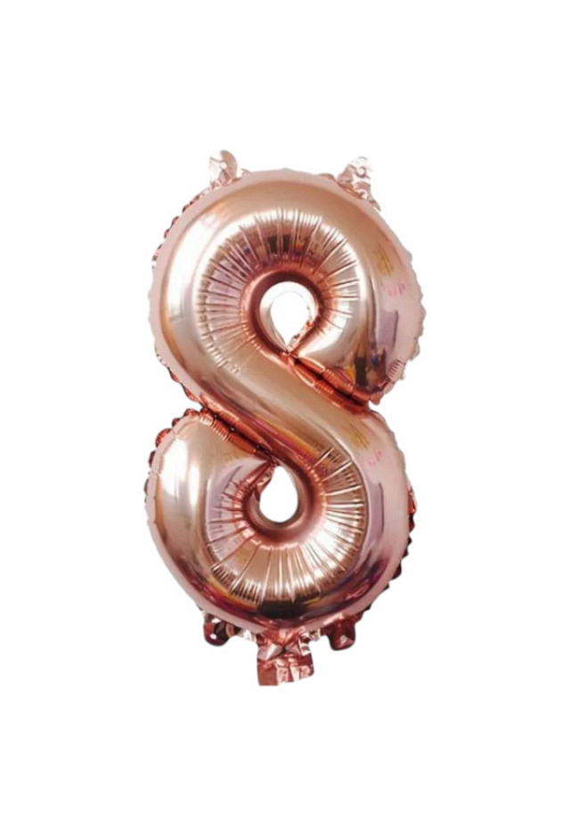Folienballon Zahl 8 Rosegold 40 Zoll 
