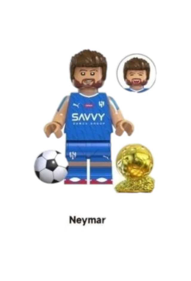 Fußballer Neymar blau